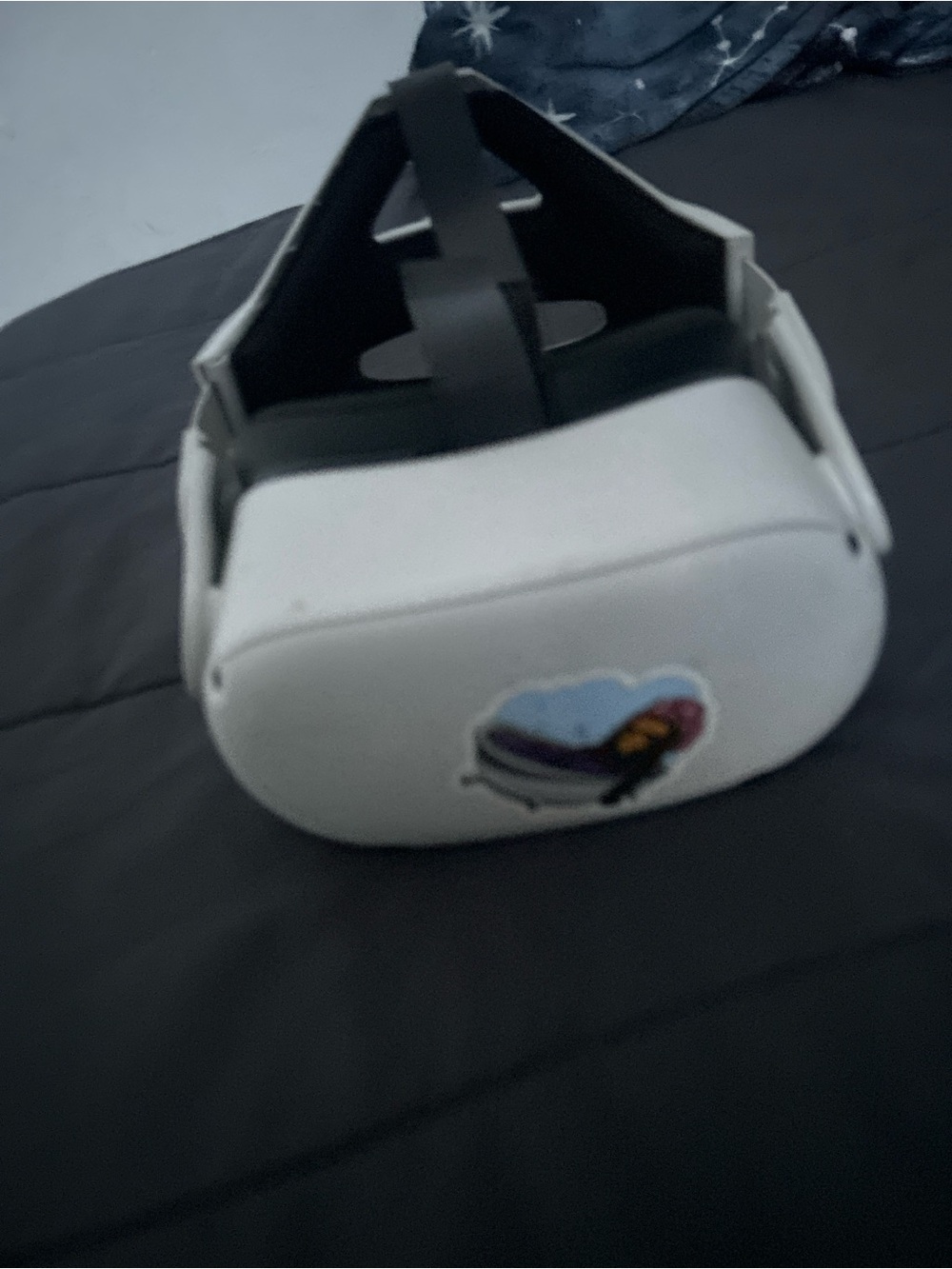 White VR Headset with Adjustable Straps - Brand Unspecified